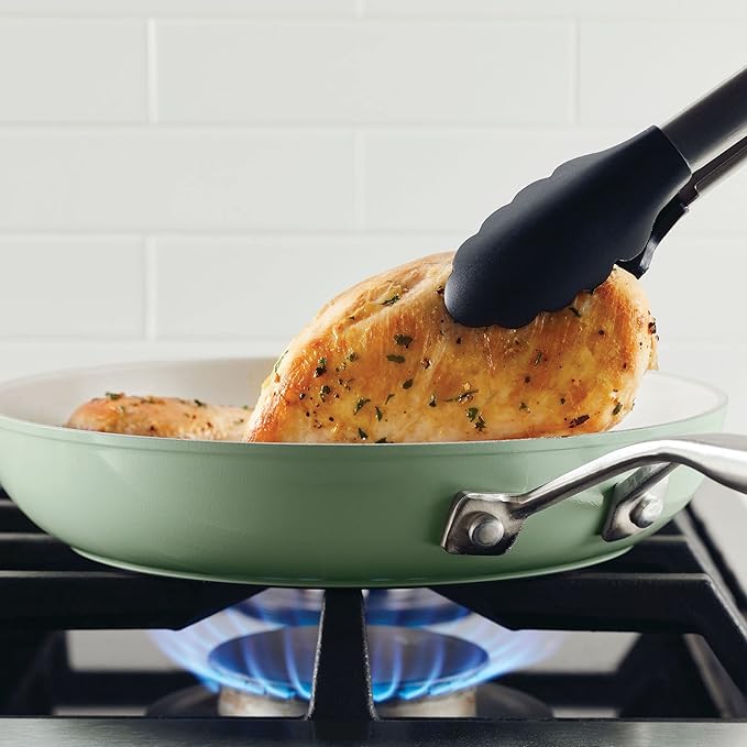 KitchenAid Hard Anodized Ceramic Nonstick Frying Pan/Skillet, 10 Inch, Pistachio