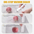 Vacuum Sealer,Food Saver Vacuum Sealer Machine,Compact Handheld Vacuum Sealers for Freshness Preservation Food Storage and Sous Vide + 30 Reusable Vacuum Seal Bags