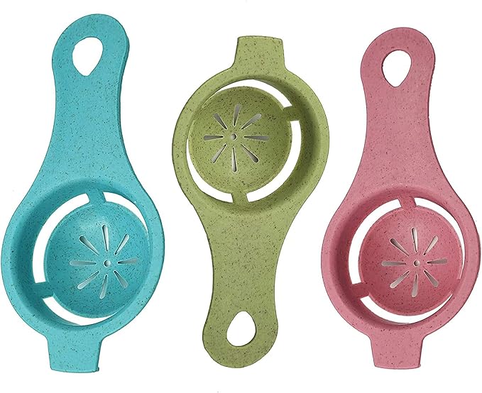 3PCS Egg Separator Egg Yolk White Separator Egg White Separator Egg Whites Strainer Filter Divider Egg Separator Tool Kitchen Baking Gadget