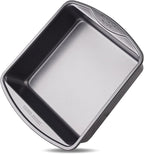 Baker's Secret 2pcs Nonstick Square Cake Pan 8", Premium Food-Grade Coating, Non-stick Square Pan, Carbon Steel- The Classic Collection