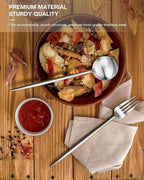 Silverware Set For 8,Ollex 40 Pieces Matte Flatware Set,Stainless Utensil set with Knives Forks and Spoons Tableware Cutlery Set for Home Kitchen Restaurant Hotel,Satin Finish&Dishwasher Safe