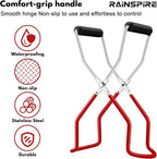 Rainspire Canning Jar Lifter, Canning Tongs Jar Lifter, Canning Tools, Canning Supplies for Home Kitchen, Stainless Steel, Red