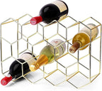 Countertop Wine Rack-14 Bottles Gold Wine Rack-No Assembly Required-3 Tier Tabletop Wine Bottle Holder for Cabinet