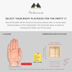 | 4" Square Palm Leaf Plates (50 Pcs) Disposable Plate Bamboo Like Party Pack, Compostable & Biodegradable Plate for Desserts, Eco Friendly Alternative to Plastic Bowl Paper Plates