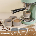 Ceramic Espresso Cups Set of 4, 5oz Espresso Coffee Mugs, Special Glazed Demitasse Cups Expresso Coffee Cup for Espresso Machine