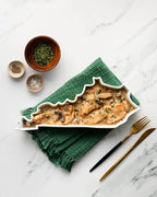 Kentucky Shaped Baking Dish Serving Platter or Decorative Tray Charming Porcelain Bakeware Oven Microwave and Dishwasher Safe