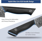 FINTISO Chef Knife 8 inch, 67-Layer Japanese Damascus Steel Kitchen Knife, Sharp Knife with G10 Handle, Professional Cooking Knives for Home and Kitchen