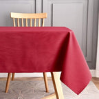 maxmill Square Table Cloth Swirl Design Water Resistant Wrinkle Resistance Heavy Weight Soft Tablecloth for Kitchen Dinning Tabletop Decoration Square 52 x 52 Inch Red