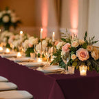 Fitable 8 Pack Table Cloth Rectangle Table: Stain and Wrinkle Resistant Tablecloth Rectangular, Washable Polyester Tablecloths for Wedding Party Dining Banquet Event Catering(Burgundy, 70x108 Inch)