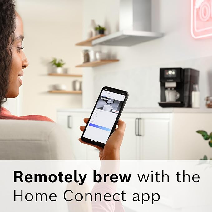 Bosch 800 Series Fully Automatic Espresso and Coffee Machine – 35 Drinks, Cold Brew, Double Cup, Milk Hose, Ceramic Grinder, Smart Features, in Black TPU60309