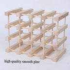 Wine Rack Small countertop Cabinet Stackable Storage Wooden freestanding Floor Wine Holder (20 Bottles)