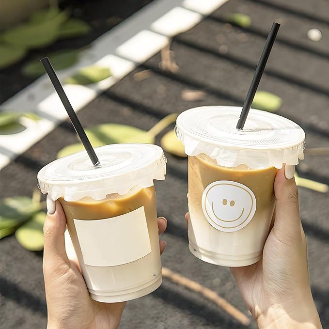 2000 Count 5 Inch Coffee Stirrers Straws, Disposable Plastic Sip Stir Swizzle Sticks for Cocktail Drinks - Black