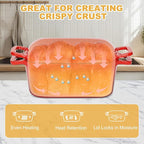 3.6QT Oval Enameled Cast Iron Dutch Oven, Sourdough Bread Baking Pan with Lid