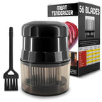Meat Tenderizer Tool - Convenient Chicken Tenderizer Tool with 56 Sharp Stainless Steel Needle Blades, Safety Lock & Cleaning Brush, Dishwasher Safe - for Beef, Steak, Fish, Meat & Poultry Tenderizers