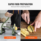VEVOR French Fry Cutter, Potato Slicer with 1/2-Inch Stainless Steel Blade, Manual Potato Cutter Chopper with Suction Cups, Great for Potato, French Fries, Cucumber, Vegetables, Carrot