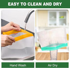 10 Pack Reusable Food Storage Silicone Bags, 3 Large Food Storage Bags Gallon Freezer Bags 4 Reusable Sandwich Bags 3 Snack Bags, Lunch Home Kitchen Fridge Organization Meal Prep Containers