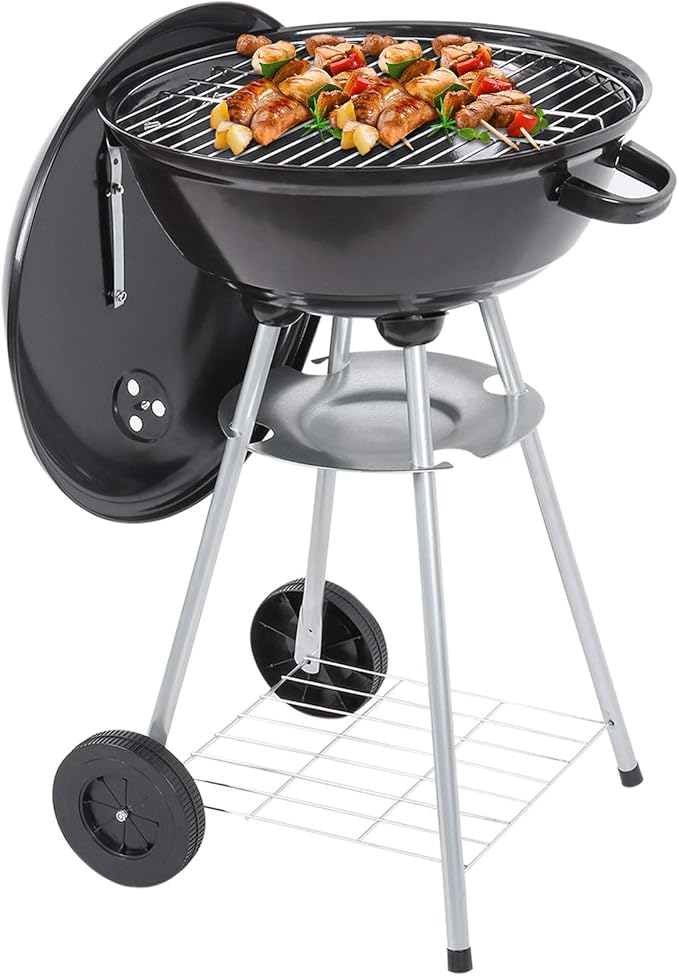 Charcoal Grill 18 inch Barbecue Grill for Outdoor Courtyard Picnic Camping Tailgating BBQ Kettle