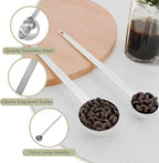 2PCS Coffee Scoop Set (1tbsp, 2tbsp), Extra Long Handle Measuring Spoon, 15 ml and 30 ml Stainless Steel Coffee Scooper