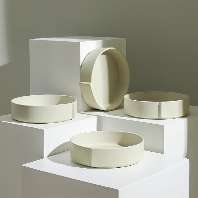 Stone Lain Bao 4-Piece Pasta Bowl Set Stoneware, Beige