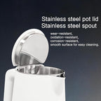 Electric Kettle, 1.5L Stainless Steel, Double Wall Cool Touch Teapot, Fast Boil,5 Temperature Control, LED Display, Auto Shut-Off, BPA-Free,Keep Warm Function, Ideal for Tea & Coffee,White