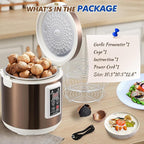 Moongiantgo 7.5L Black Garlic Fermenter, Automatic Intelligent Control Garlic Fermenter Natto, Yogurt, Kimchi, Wine Fermenter Machine, Garlic Cooker with Precise Time Temperature Control, 110V (Brown)