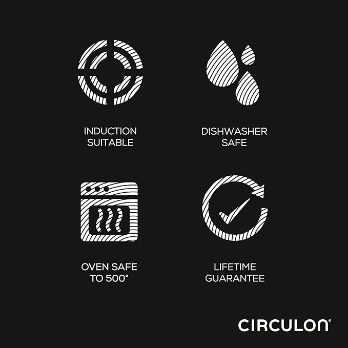 Circulon Clad Stainless Steel Induction Frying Pan and Wok Set with Hybrid SteelShield and Nonstick Technology, 4 Piece - Stainless Steel