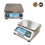 VisionTechShop DSW-100 Portion Food Scale with Dual LCD Display, Stainless Steel Platter, 15lb Capacity, 0.005lb Readability, Lb/Oz/Kg/g Switchable, Low Profile Design, NTEP COC #22-007, NSF Certified