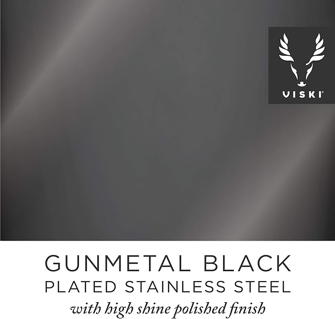 Viski Parisian Cocktail Shaker for Cold Brew Cocktails, Margarita, Espresso Martini, Contoured High Shine Polished Stainless Steel Martini Shaker, Home Bar, Bartender Gifts, 25 oz, Set of 1, Black