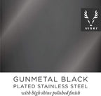 Viski Parisian Cocktail Shaker for Cold Brew Cocktails, Margarita, Espresso Martini, Contoured High Shine Polished Stainless Steel Martini Shaker, Home Bar, Bartender Gifts, 25 oz, Set of 1, Black