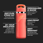 Gatorade 'Overtime' 22oz Stainless Steel Water Bottle, Straw Cap, Blue