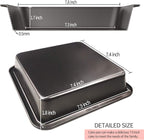 CHEFMADE Square Cake Pan, 8-Inch Bakeware Non-Stick Carbon Steel Pan Deep Dish Oven Baking Mold Baking Tray Ovenware for Cakes, Bread, Pizza, Cookies