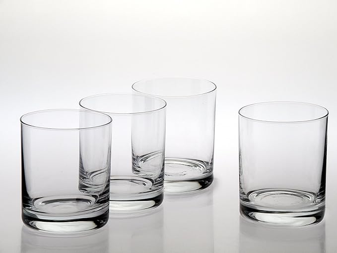 European-Made Decanter Gift Set | 1 Handmade European Lead-free Crystal Decanter with Stopper (30 Fl Oz) & 4 Crystal Whisky Glasses (11 FL Oz)