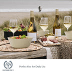 Homienly Cereal Bowl - Wheat Straw Bowls 6 PCS | Microwave & Dishwasher Safe | Patented Textured for Secure Grip| Ideal for Cereal, Soup, Salad - Versatile Dining Alternative to Plastic Bowls(Beige)