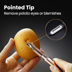 Stainless Steel Vegetable Peeler, Ultra Sharp Potato Peeler, Best for Peeling Veggie & Fruit, Seamless One-Piece Design, Peel Both Ways - Left & Right-Hand Friendly, Dishwasher Safe, 5-Year Warranty