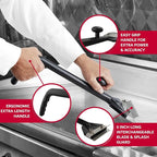 Chef Master Griddle Scraper & Flat Top Grill Cleaner - Griddle Cleaning Kit - Stainless Steel Flat Grill Scraper Tool for Diners, Restaurant, Food Truck - Blackstone Accessories - 90254