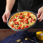 7 inch Pizza pan of 3 Stainless Steel Pizza Plates Non Stick Bakeware Sets Pizza Baking pans Set plates for making cuban pizza