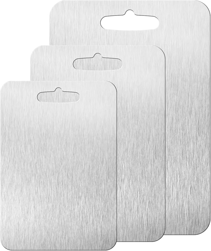 New Titanium Cutting Board - 100% Pure, Double-sided Food-grade Cutting Board For Meats, Fruits And Vegetables. (18X12in)