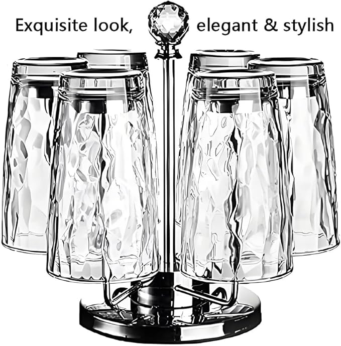 15 Oz Unbreakable Tritan Drinking Glasses Shatterproof Acrylic Glasses Drinkware BPA Free Hard Plastic Cups Reusable Kitchen Water Glasses Drinking Set of 8 (Clear)