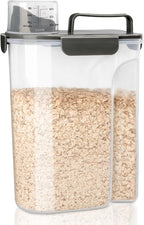 Rice Container, Airtight Rice Storage Container 10lb, Cereal Containers Storage, BPA Free Food Dispenser with Pouring Spout Handle for Flour Pasta Grain, Pet Dog Cat Bird Food Storage Container