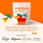 Craftmix Blood Orange Mai Tai, Makes 12 Drinks, Skinny Cocktail Mixers, Instant Mix Mocktail Kit, Real Fruit, Vegan Low-Carb Non-GMO, Dairy Free, Gluten-Free, Easy to Mix