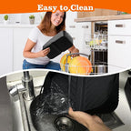 Air Fryer Silicone Liners for Ninja DZ071-7qt Basket Replacement, Reusable, Dishwasher Safe, BPA Free- Black