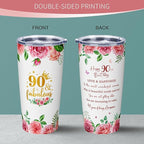 90th Birthday Gifts for Women, Gifts for 90 Year Old Woman, 90th Birthday Ideas, 90 Year Old Bday Gift for Women, 1935 Bday Gift for Woman 20oz Tumbler