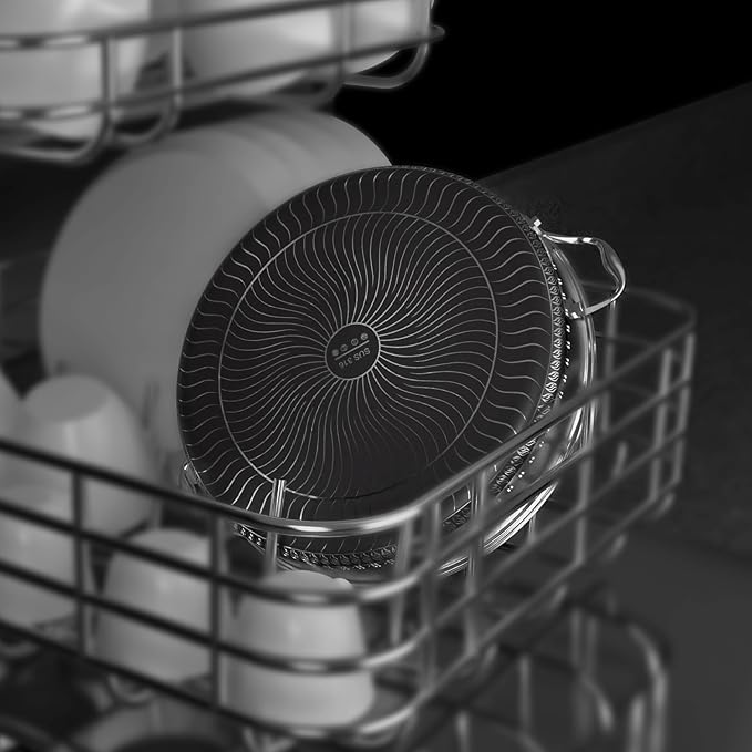 316L Stainless Steel 5QT Saute Pan Hexagon Nonstick Wok with Lid, Two Handle to Hold, PFOA Free, Dishwasher Oven Safe (12 inches,5QT)