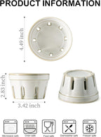 Gomakren Ceramic Berry Basket Set of 2, Round Fruit Bowl with Holes, Small Fruit Basket Containers for Kitchen Counter, Berries, Strawberry, Grape, Cherry, White