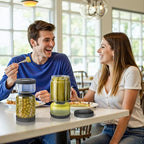 WhiteRhino Glass Pickle Jar with Strainer Flip,46oz longer Pickle Container,Hourglass Pickle Juice Separator Jar for Olives,Gherkins,Long cucumber or Sliced,Leakproof Dishwasher Safe
