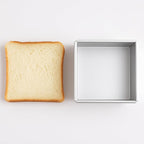 4 Inch Square Aluminum Cheesecake Pan with Removable Loose Bottom for Baking, Cake Mold Bakeware (4.4'' x 4.4'' x 2'')
