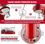 InnoMoon Ice Cream Maker Attachment for KitchenAid Stand Mixer, Compatible for Kitchenaid 4.5QT/5QT/6QT/7QT Stand Mixer, 2-Quart Frozen Yogurt, Sorbet Gelato Maker, Kitchen aid Ice Cream Maker (Red)