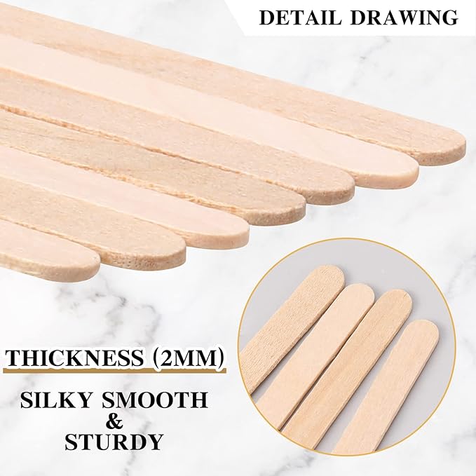 2000 Pcs Individually Wrapped Wooden Coffee Stirrers, Disposable Coffee Stir Sticks Round End Sticks Bulk Wood Stirrers for Cocktail Hot Drinks Restaurant Bar Home Office (5.5 Inch)