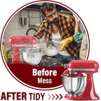 Pouring Shield for KitchenAid Tilt Head 4.5-5QT Stainless Steel (Only),Safety Pouring Shield,Splatter Guard for kitchenaid mixer bowl,Kitchen Aid Stand Mixers (Transparent Red, for 4.5-5 QT)