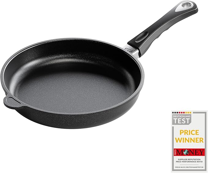AMT Gastroguss The World´s Best Pan* *[...] Frying Pan, Diameter 26 cm, Height 5 cm, Suitable for Induction cookers, Lotan® Non-Stick Coating for Fat-Free-Frying, AMZN-I-526-US